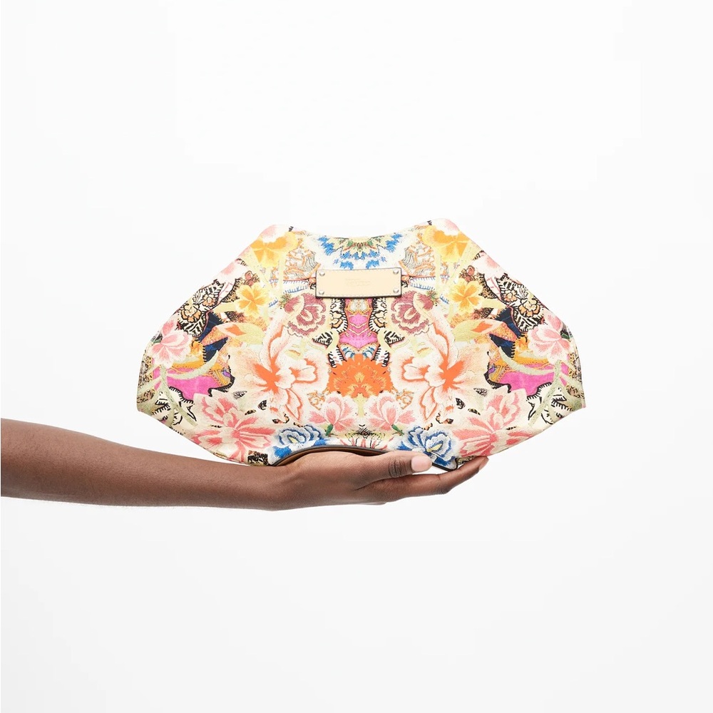 Alexander McQueen Multicolour Satin Print De Manta Clutch